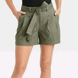 a new day olive pleated shorts